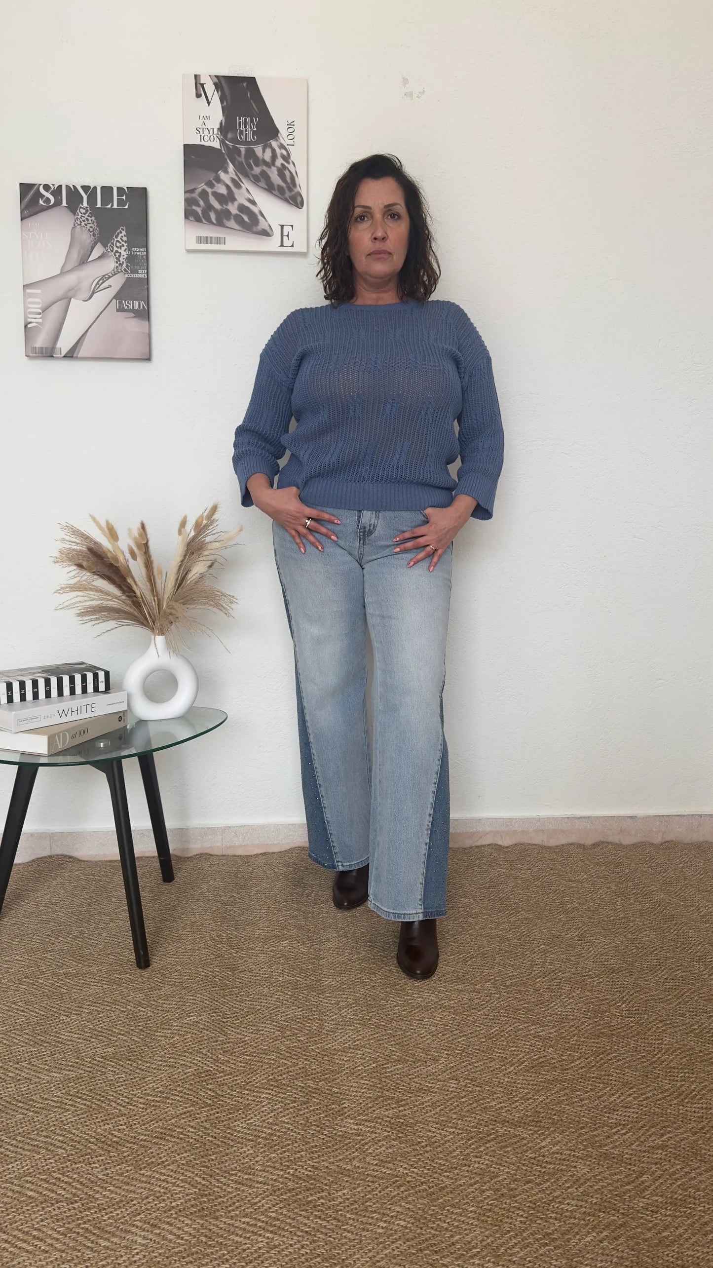 Vaquero bicolor con brillos