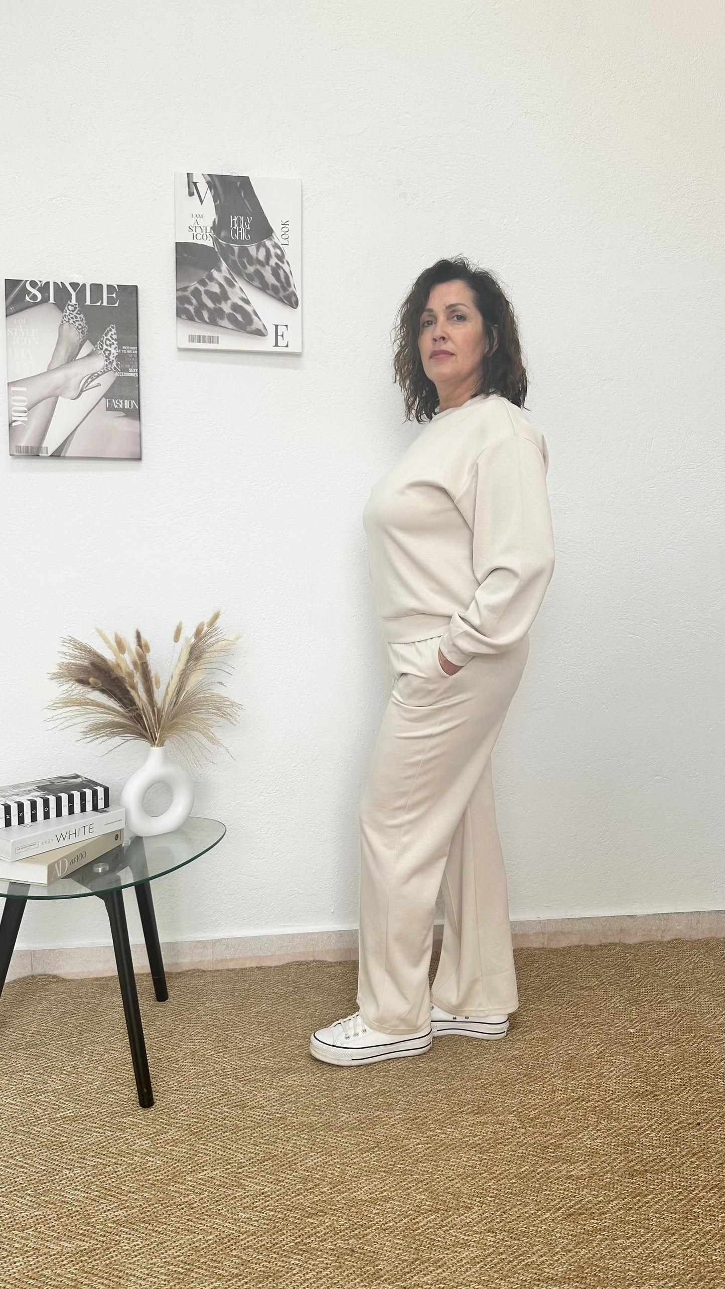 Chándal básico modal beige