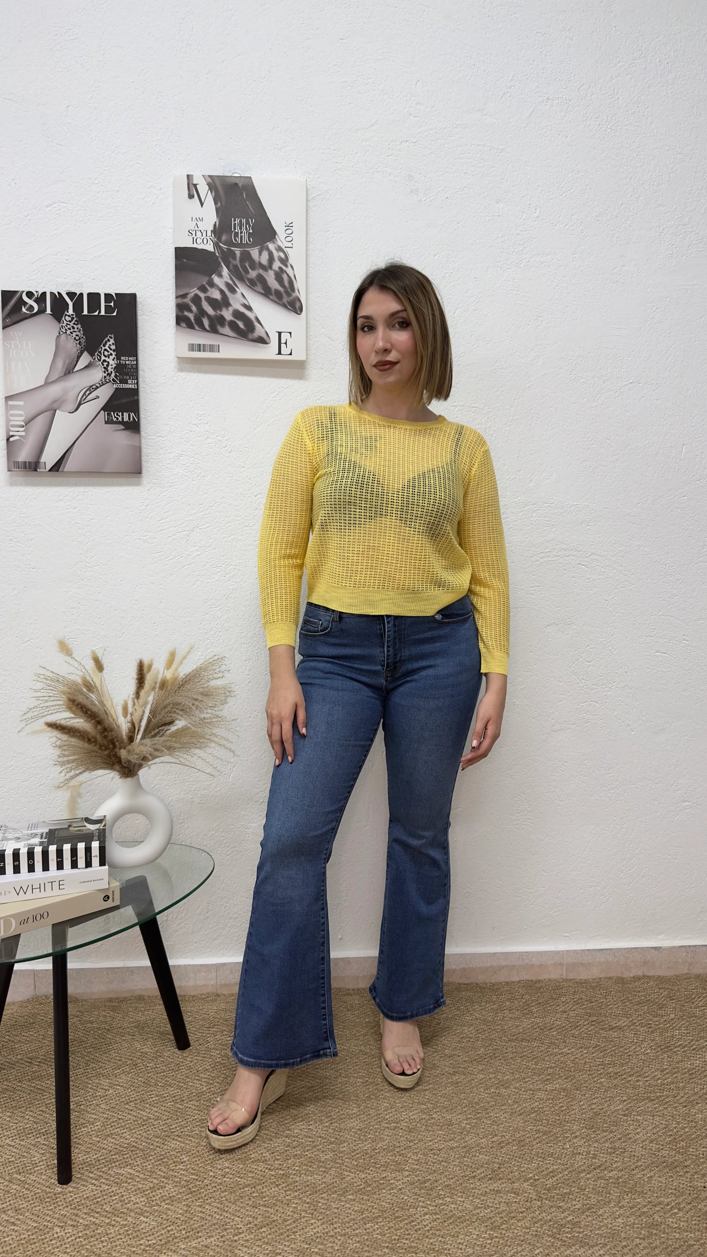 Jersey de hilo amarillo