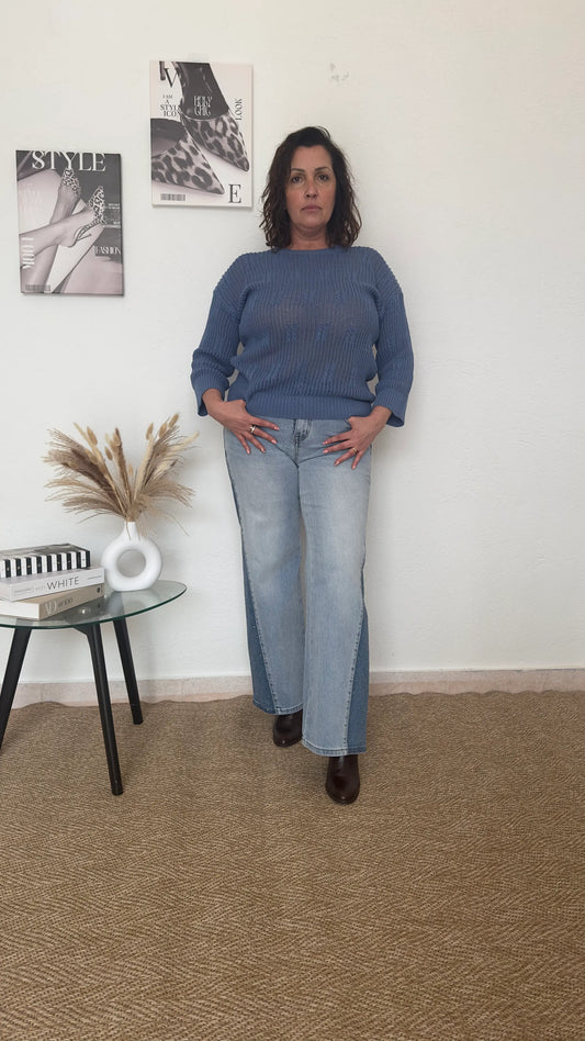 Vaquero bicolor con brillos