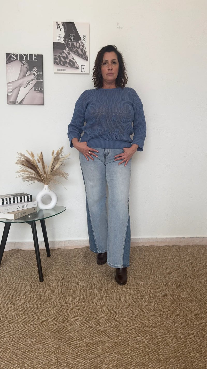 Vaquero bicolor con brillos