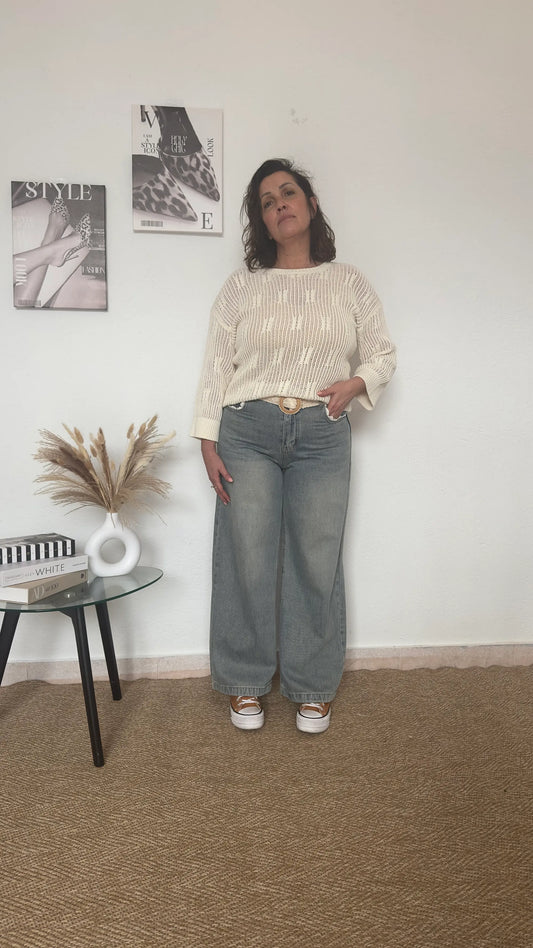 Vaquero ExtremeWideleg azul lavado