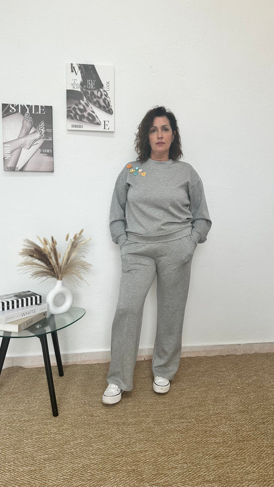 Chándal básico modal gris