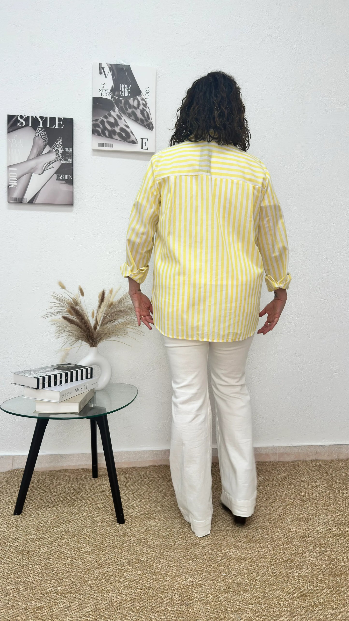 Camisa de rayas amarillas