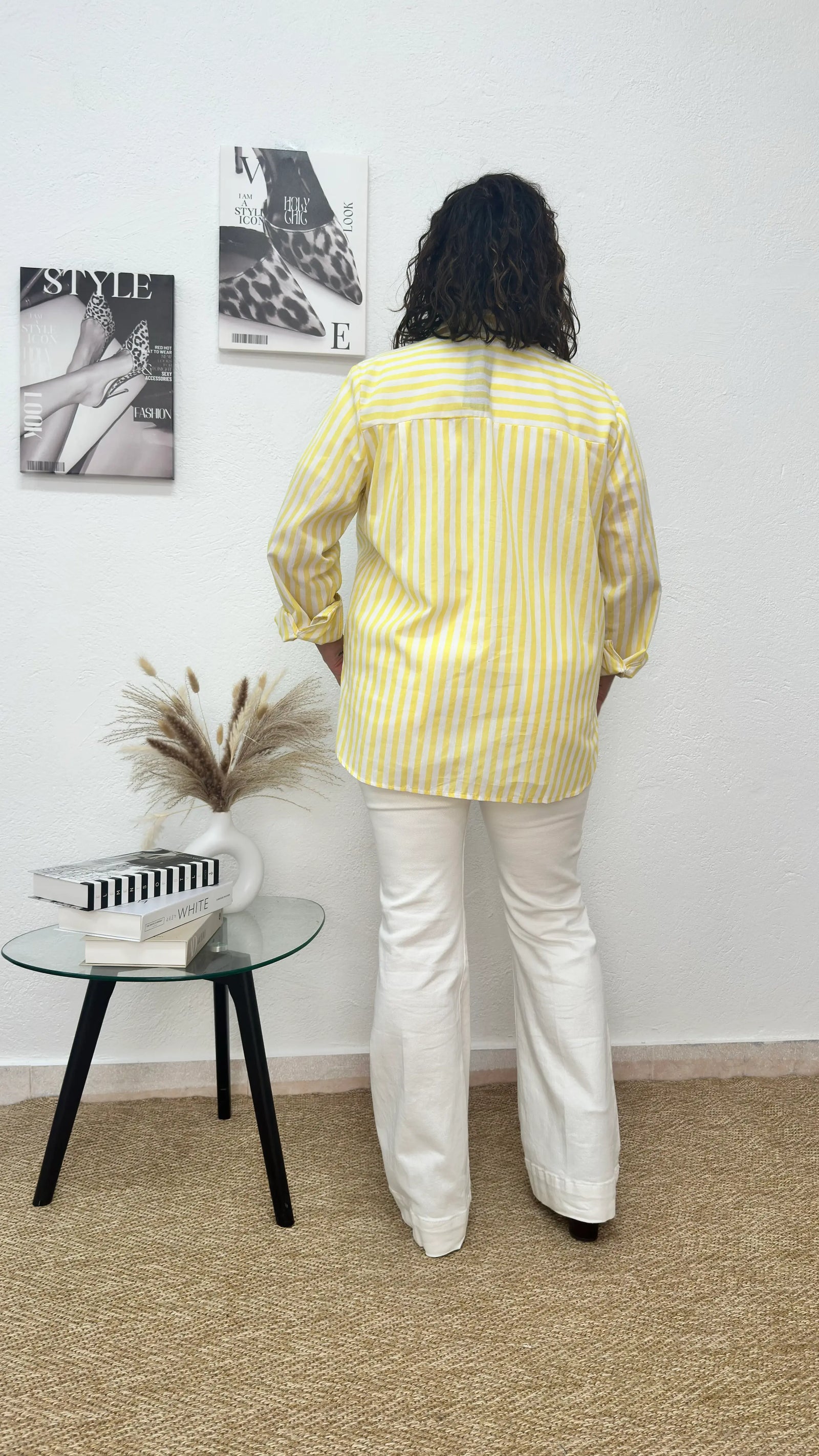 Camisa de rayas amarillas