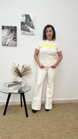 Camiseta New York amarillo