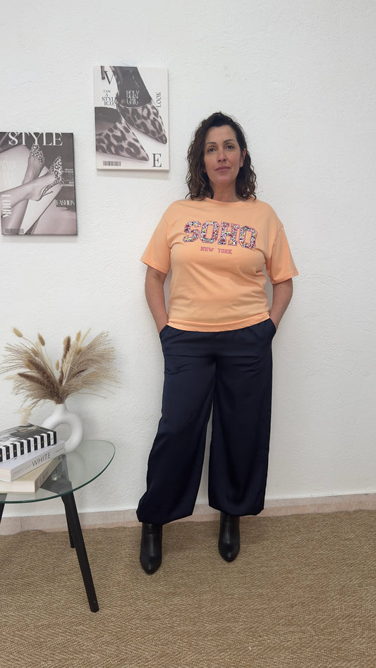 Camiseta SOHO rosa salmón