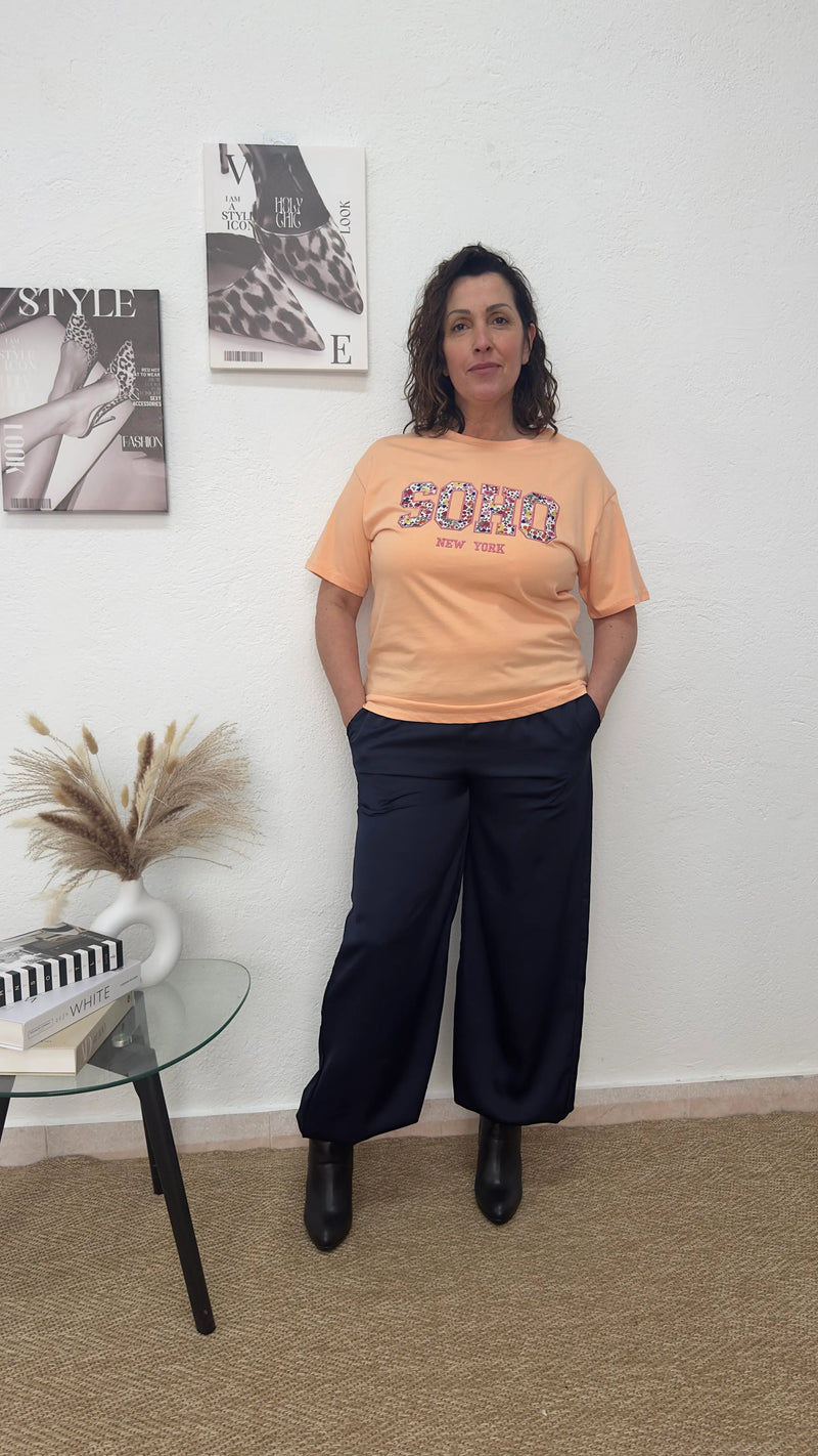 Camiseta SOHO rosa salmón
