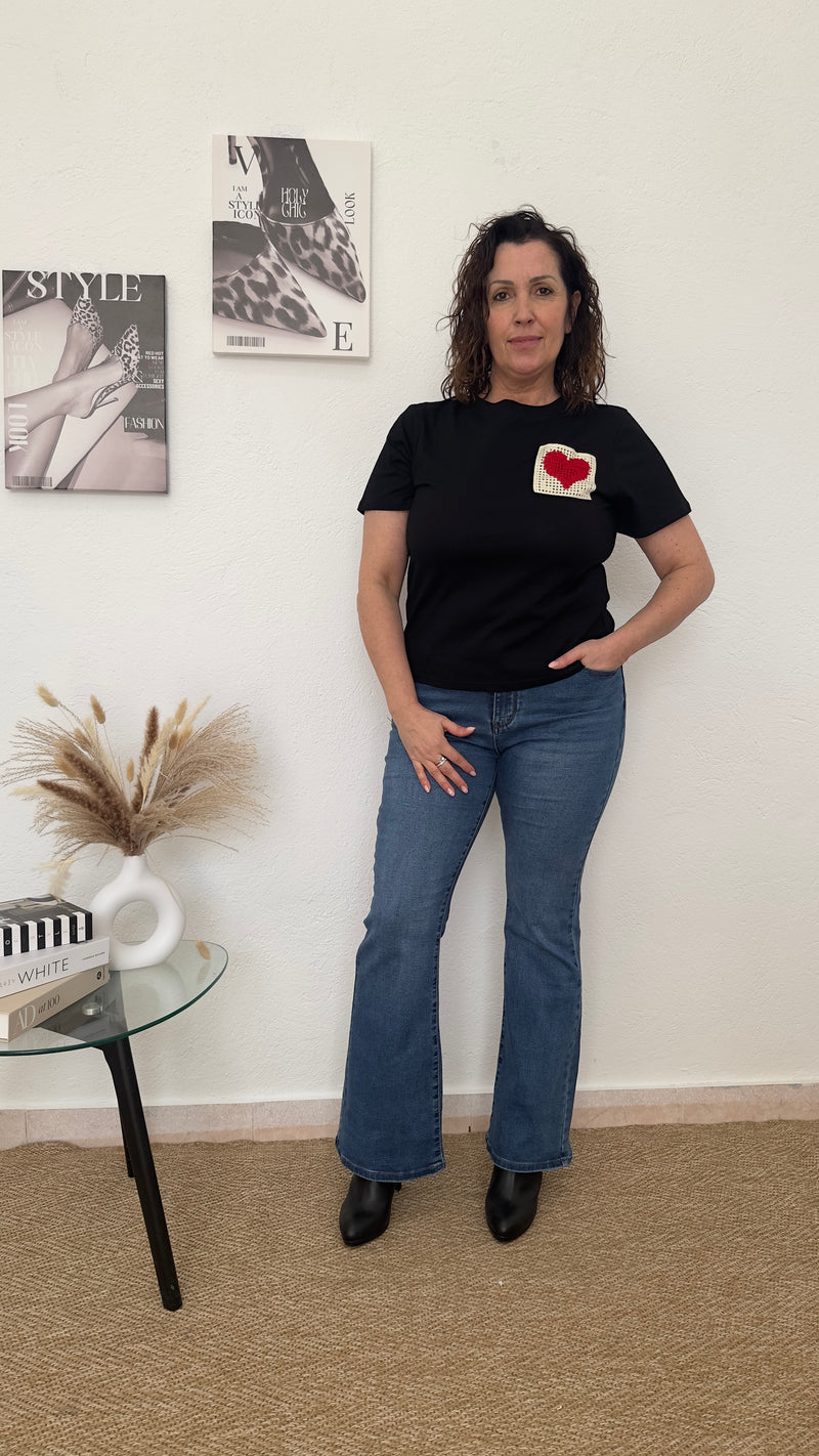 Vaquero flare azul oscuro