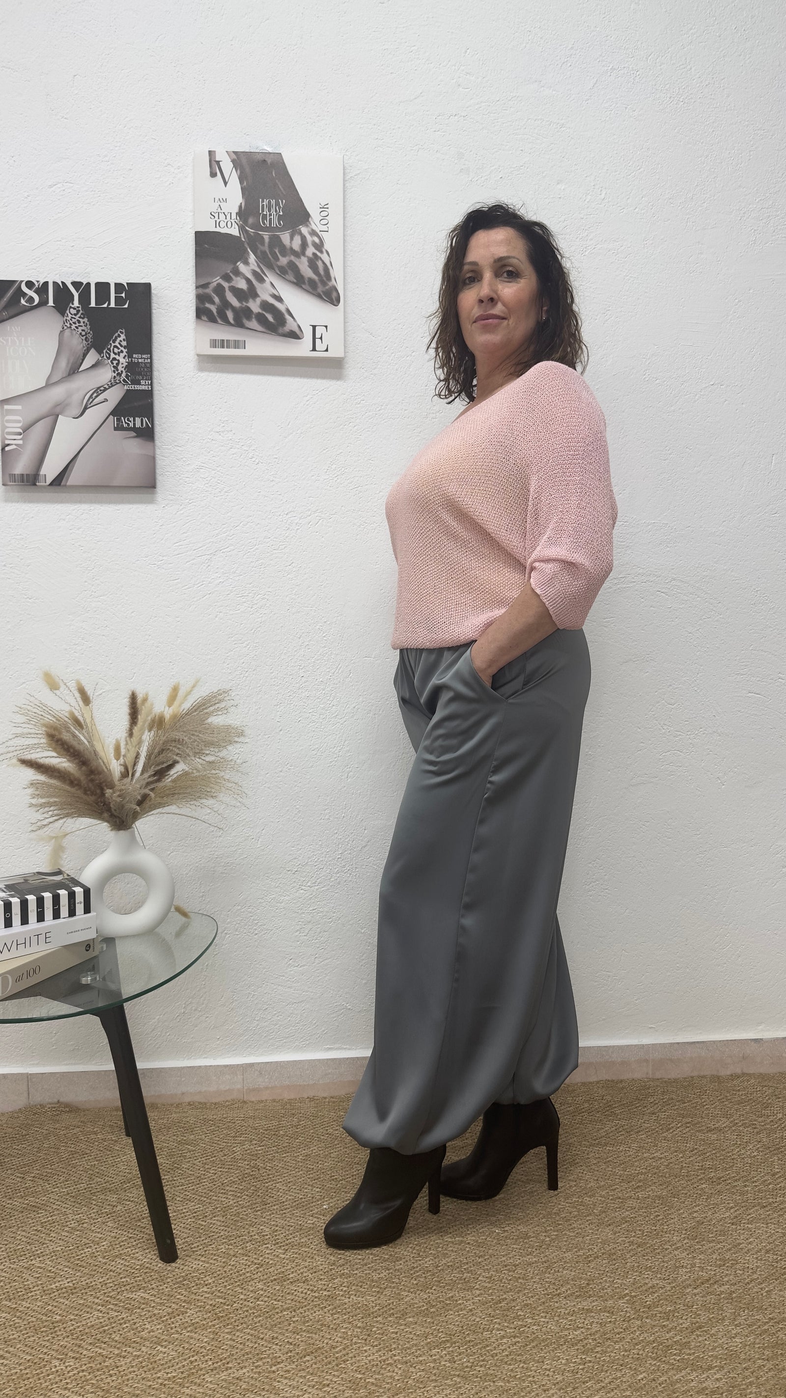 Pantalón Bombacho gris