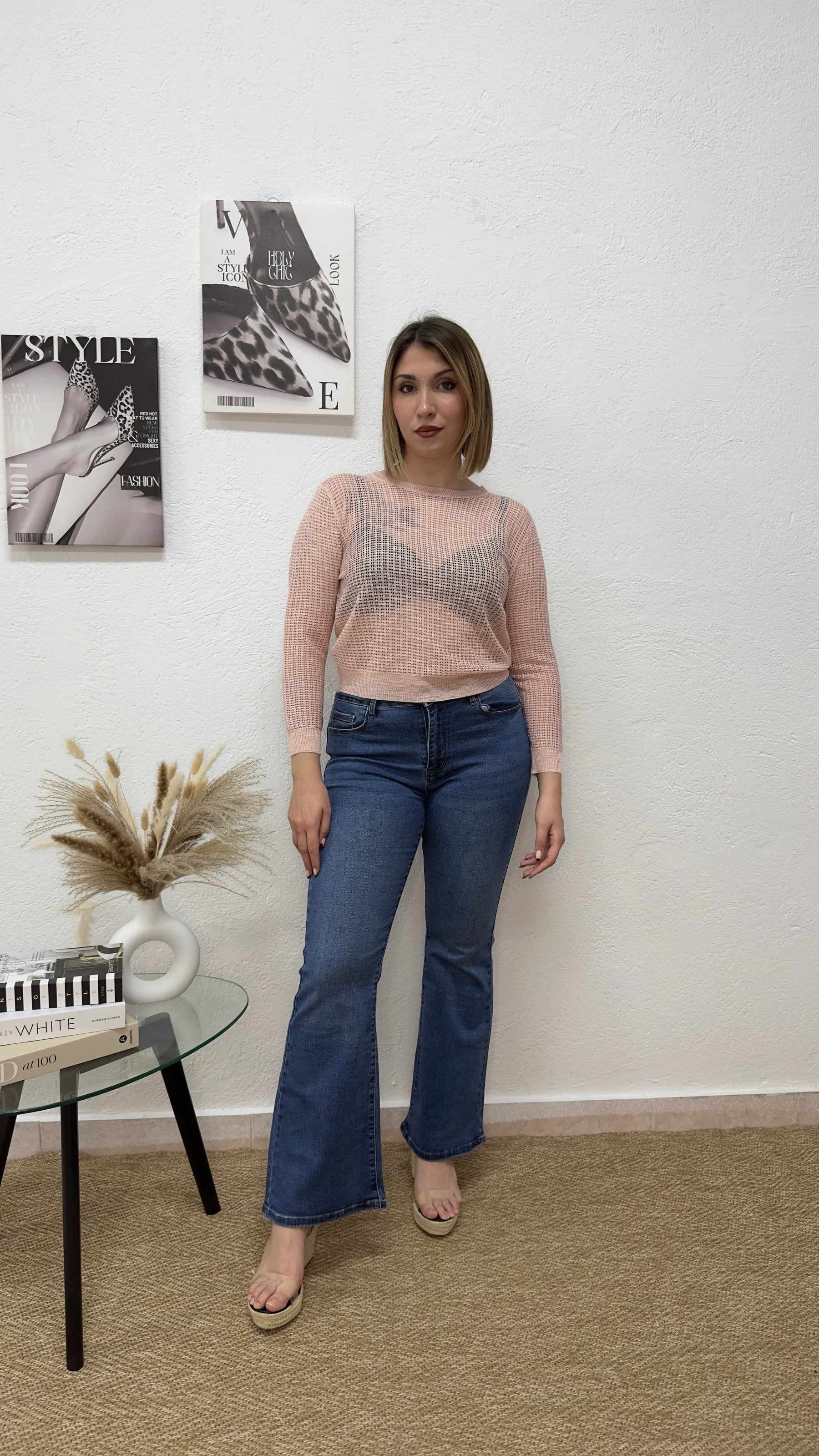 Jesrey de hilo rosa
