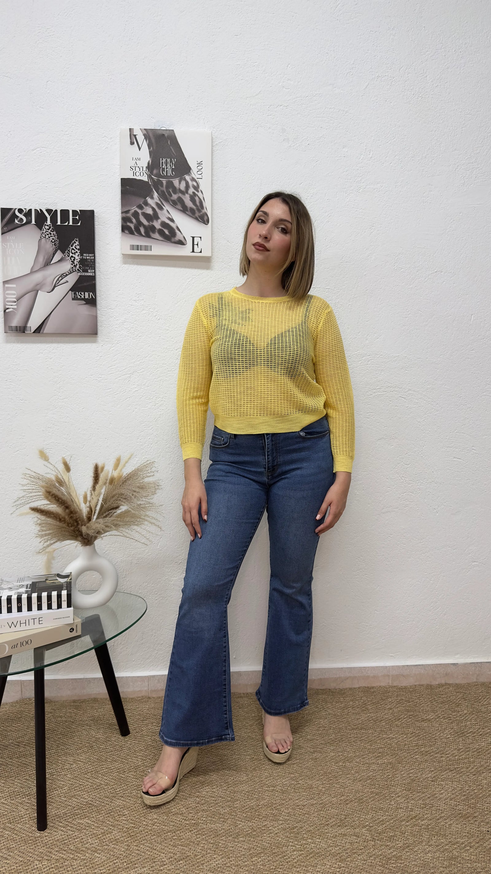 Jersey de hilo amarillo