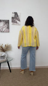 Rebeca amarilla croché de ondas