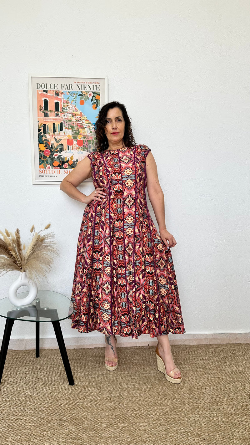 Vestido largo estampado Árabe