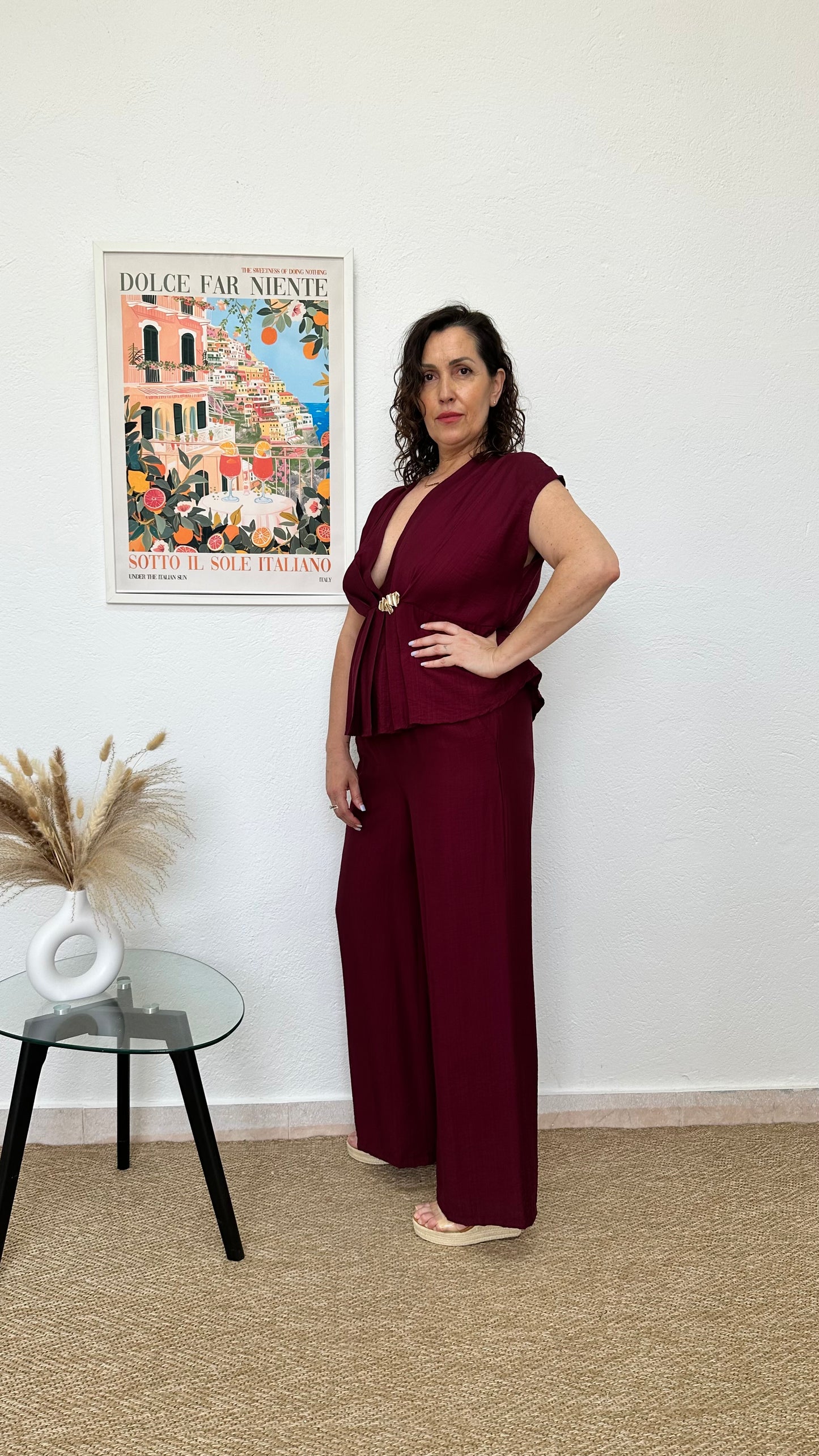 Conjunto de vestir burgundy
