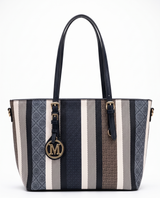 Bolso firme con efecto piel azul marino
